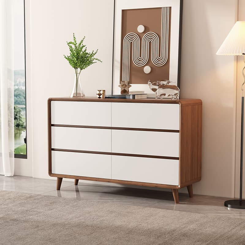 Modern Natural Wood Double Dresser/Bachelor Chest with 9 Drawers/7 Drawers/8 Drawers, Horizontal/Vertical Orientation - image 15
