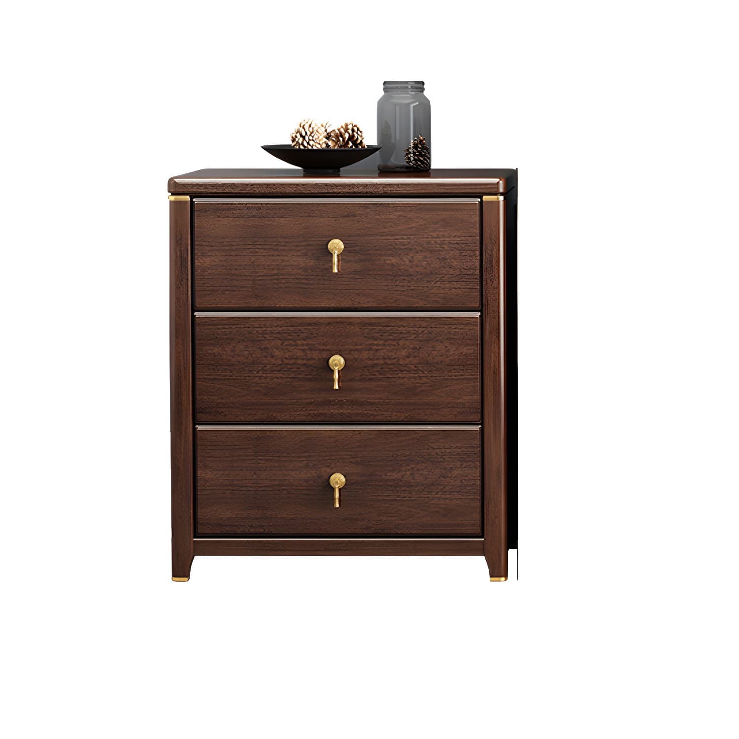 Mid Century Modern Chest Wood Rectangular Chest in Walnut Finish thumbnail 10