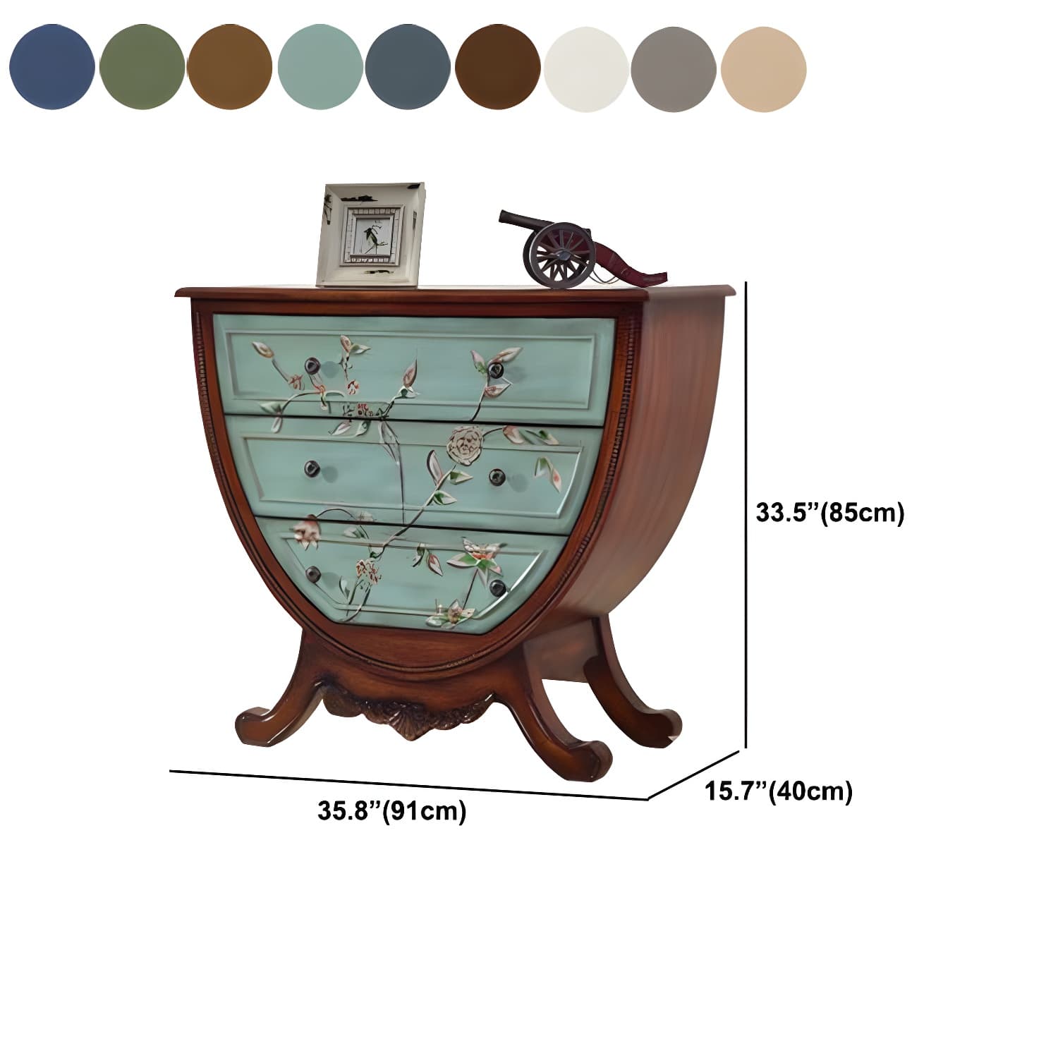 Rustic Wood Chest Vertical Chest with Drawers for Living Room thumbnail 22