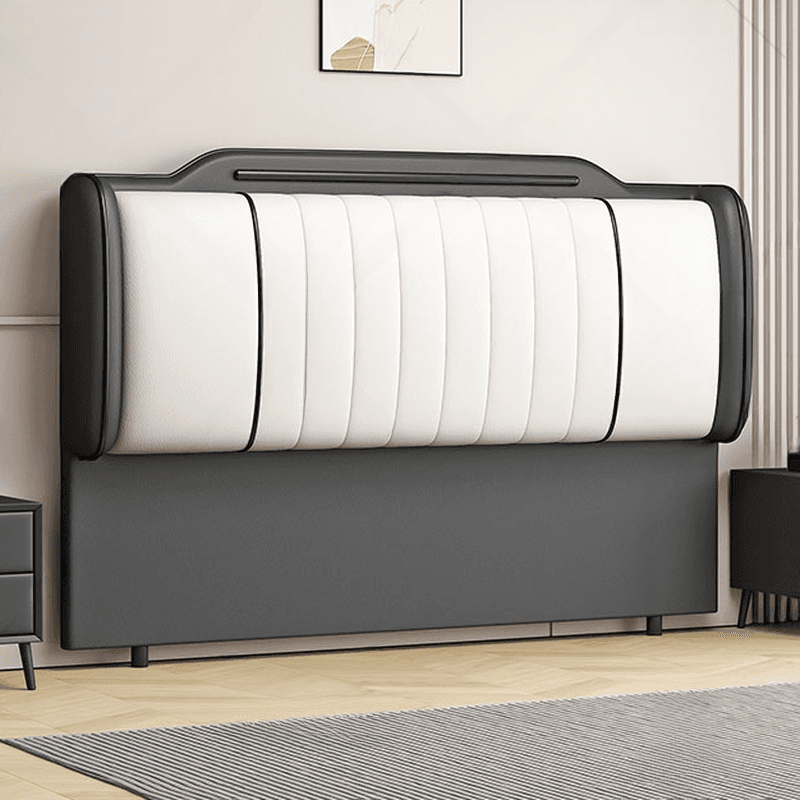 Simplistic Style Wingback Headboard with Camelback Shape in Pine Wood, No Distressing, Available in King/Queen/Full Sizes, Featuring Sponge Upholstery and Standard Height thumbnail 14