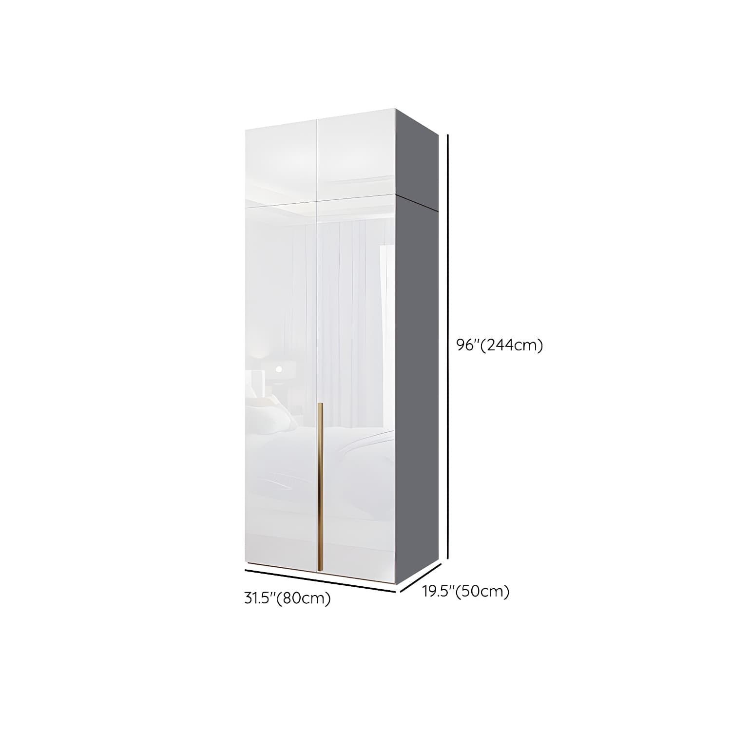 Bedroom Soft Close Doors Armoire Modern Style Wooden Wardrobe Cabinet thumbnail 20