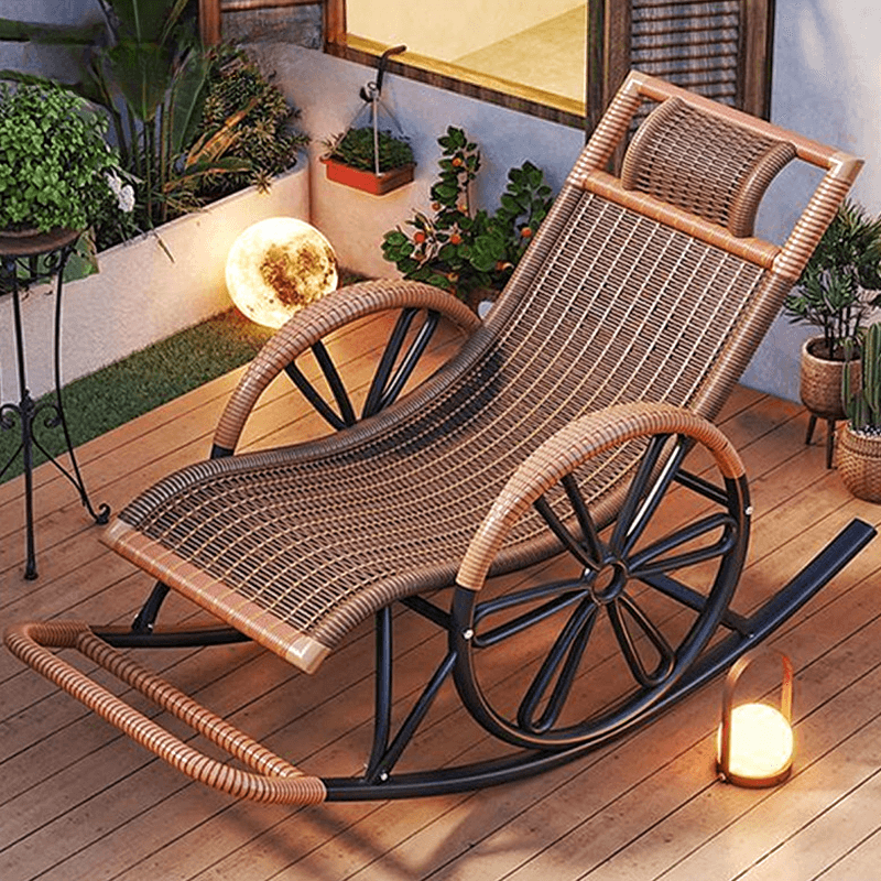 Simple Synthetic Rocking Chair with Scratch-tolerant Track Arm thumbnail 9