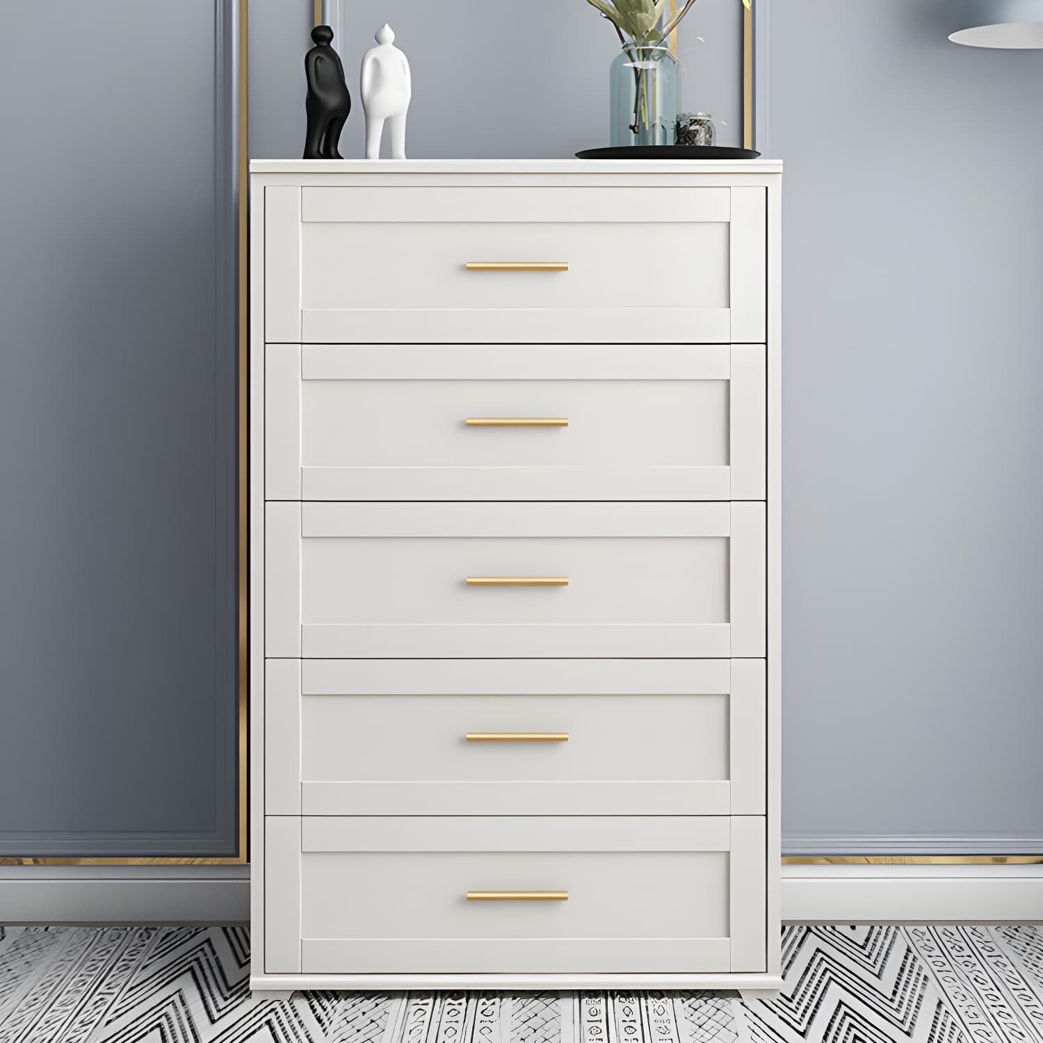 Classic Glam Storage Chest Solid Wood Storage Chest Dresser , 17.55 Inch Width - image 7