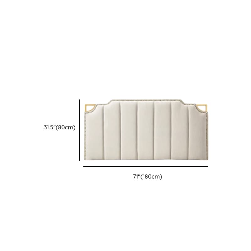 No Distressing Twin XL/Full/Queen Panel Headboard with Nailhead Border, Portman Shape, Sponge Fill, Wall Mounted, Low Height thumbnail 28