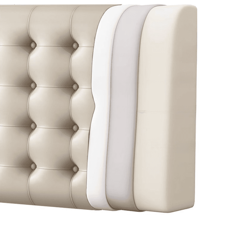 Modish No Distressing Button-tufted Panel Headboard in Rectangle Shape for King/Queen/Full Bed with Sponge Upholstery Fill and Standard Height thumbnail 10