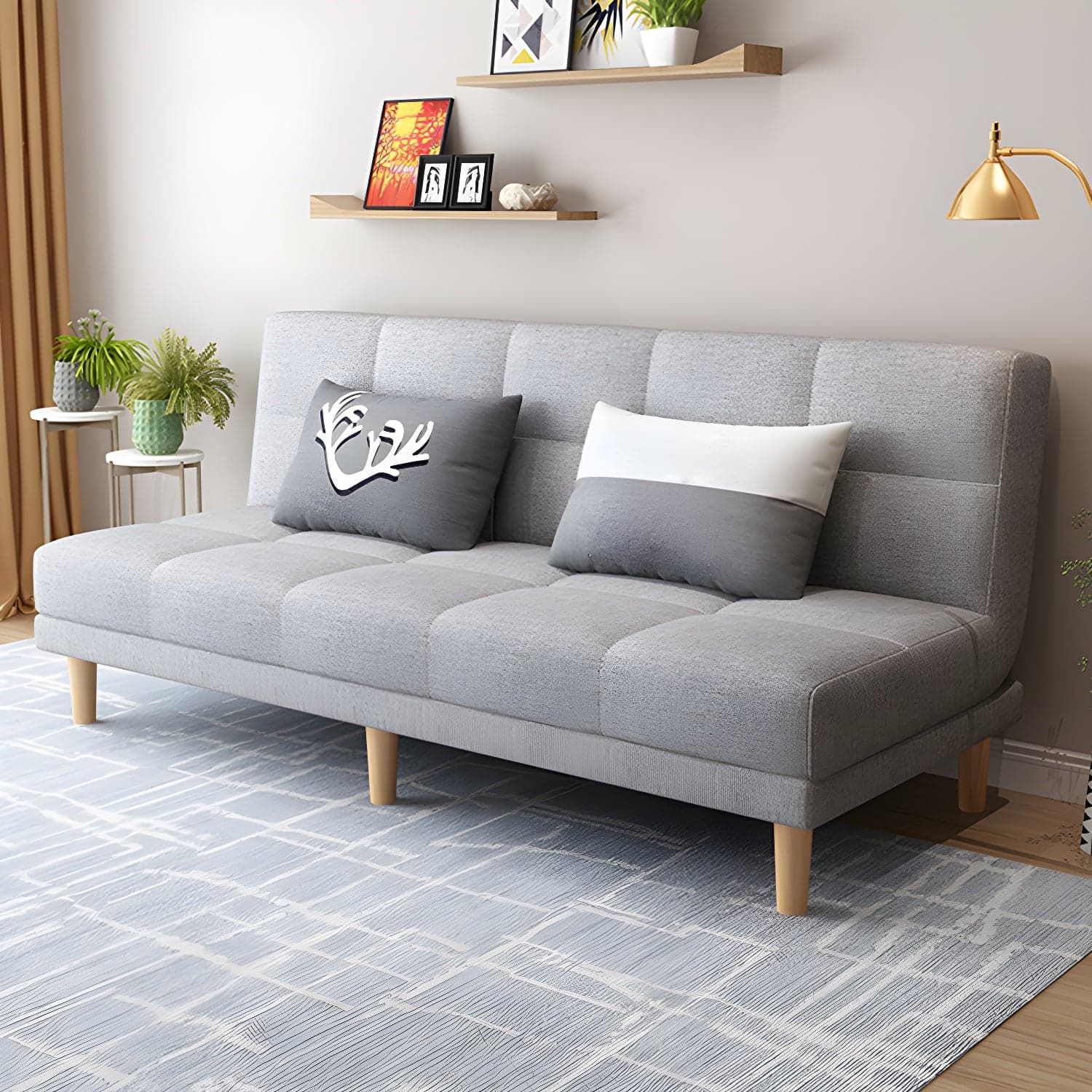 Contemporary Armless Standard Sofa Bed Dual Purpose Sofa for Living Room thumbnail 18