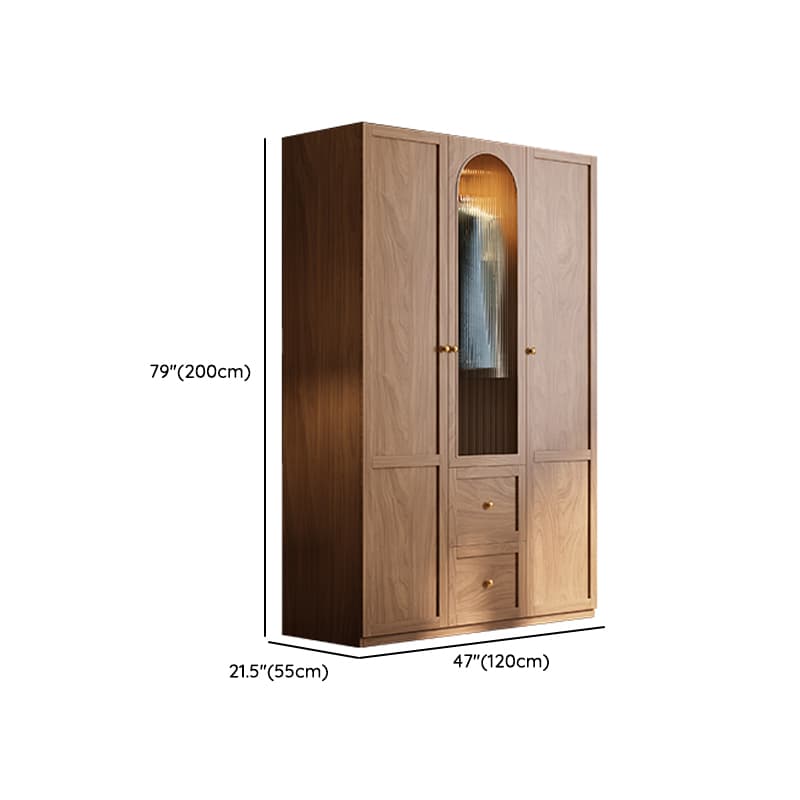 Trendy Unfinished Color Engineered Wood Unattached Armoire Cabinet thumbnail 12