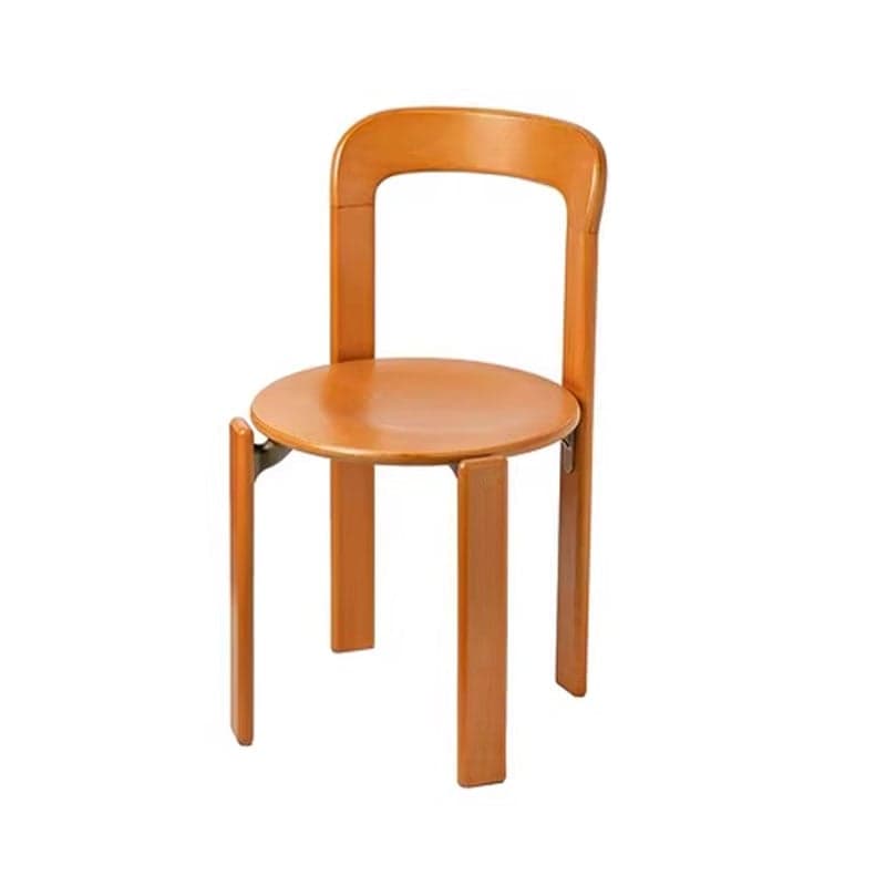 Scandinavian Natural Wood Armless Kitchen Chair 15.3inch Wide Non-Swivel 1 Piece thumbnail 2