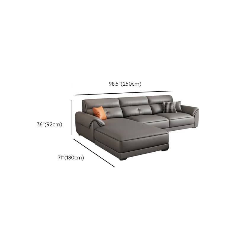 Casual Straight Scratch-repellent Sofa in Dove Grey with Horizontal Orientation, Latex Seat Fill, and Flared Arm thumbnail 17
