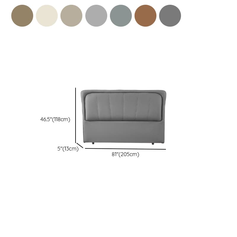Free-standing Standard Standard（36-55“） Rectangle Full(54"W x 75"L) Panel Headboard With Legs, Sponge Filing and Wood Frame thumbnail 15