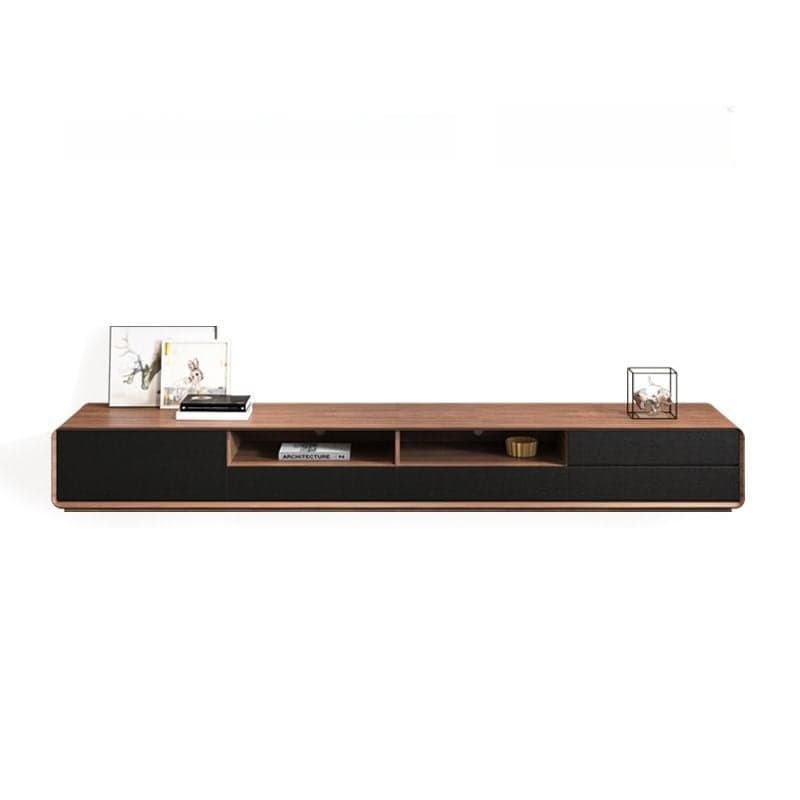 Wooden TV Stand with Shelf, 4 Drawers, Closet, Cable Management, and Open-air Storage thumbnail 5