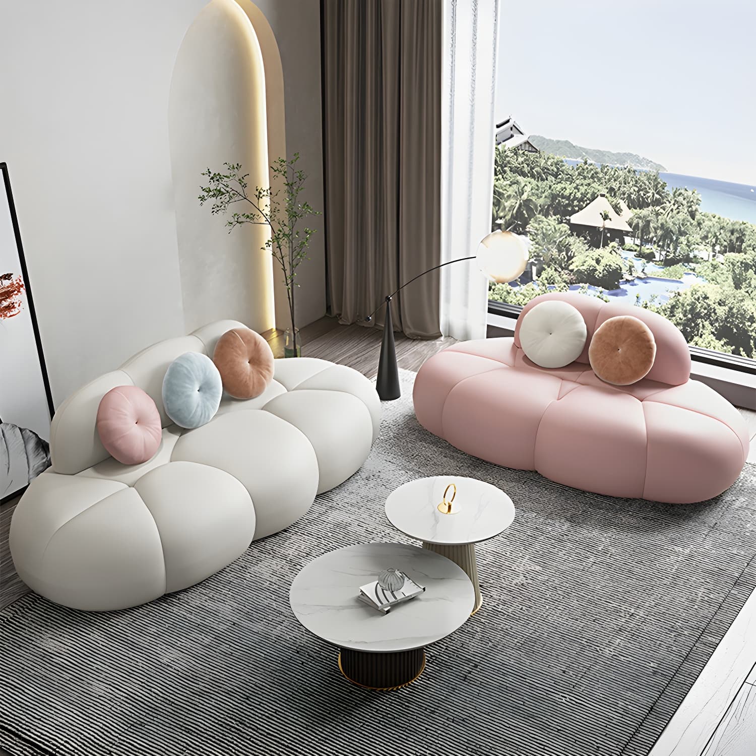 Contemporary Stationary Living Room Armless Standard Cushions Sofa thumbnail 19