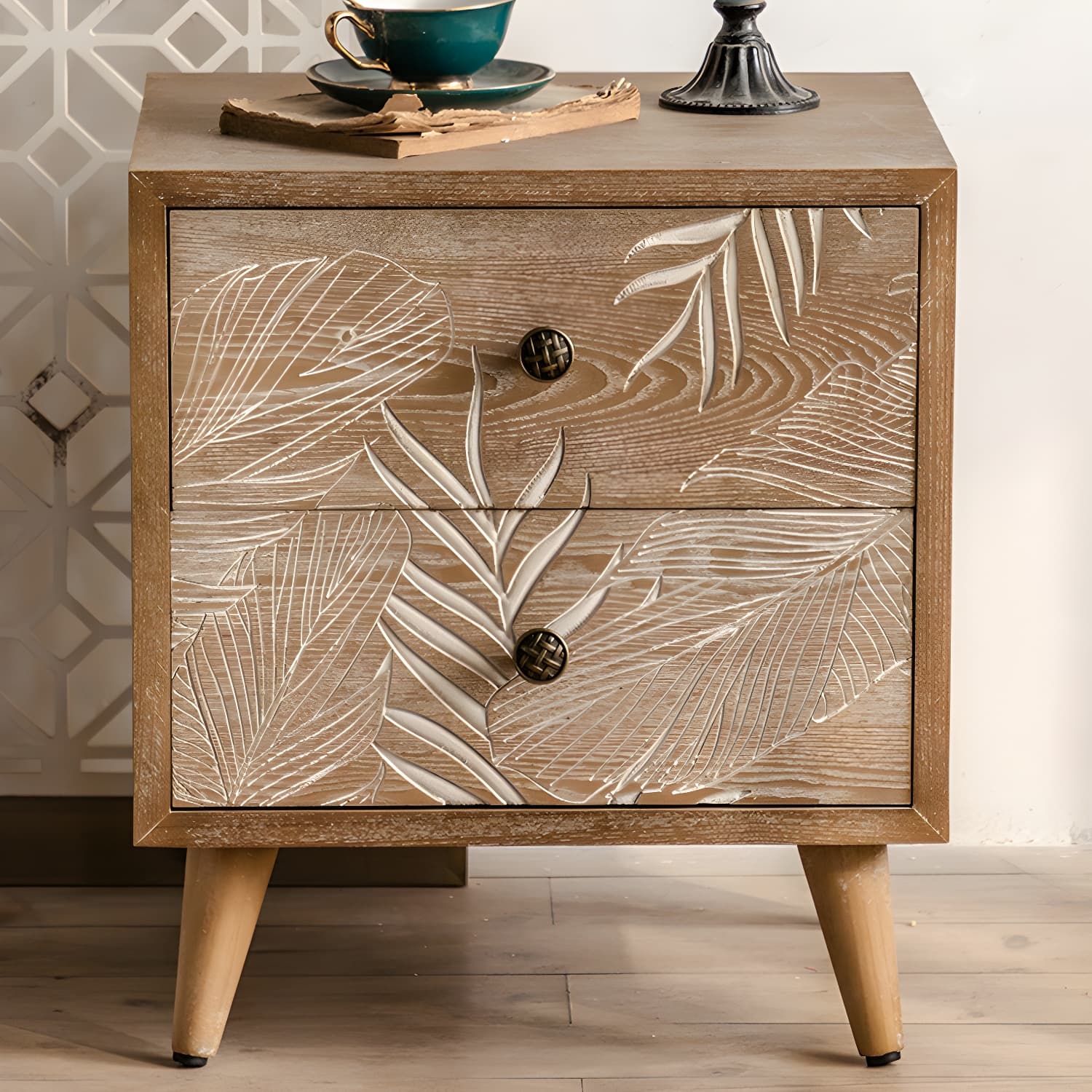 Modern Standard Storage Cabinet Solid Wood Cabinet with Drawer thumbnail 10