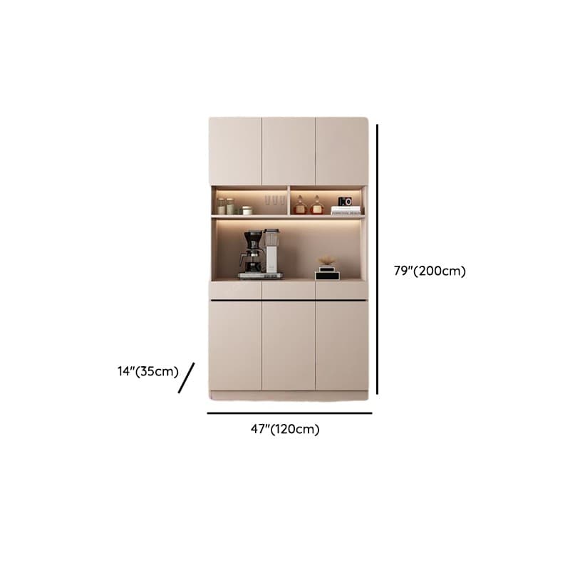 Wide/Standard/Narrow Modern Timber 3 Drawers 2 Shelves/3 Shelves/1 Shelf Glass Doors Pantry Hutch Sideboard thumbnail 34