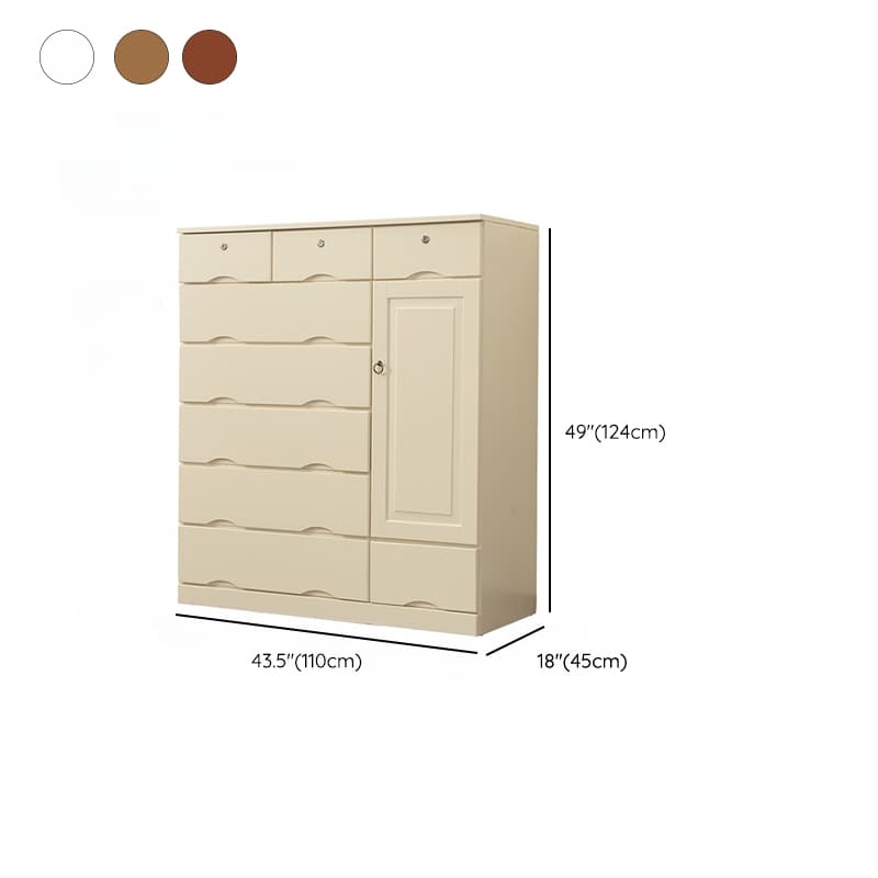 Modern Solid Wood Combo Dresser with Shelves, Drawers, and Cabinet Storage thumbnail 19
