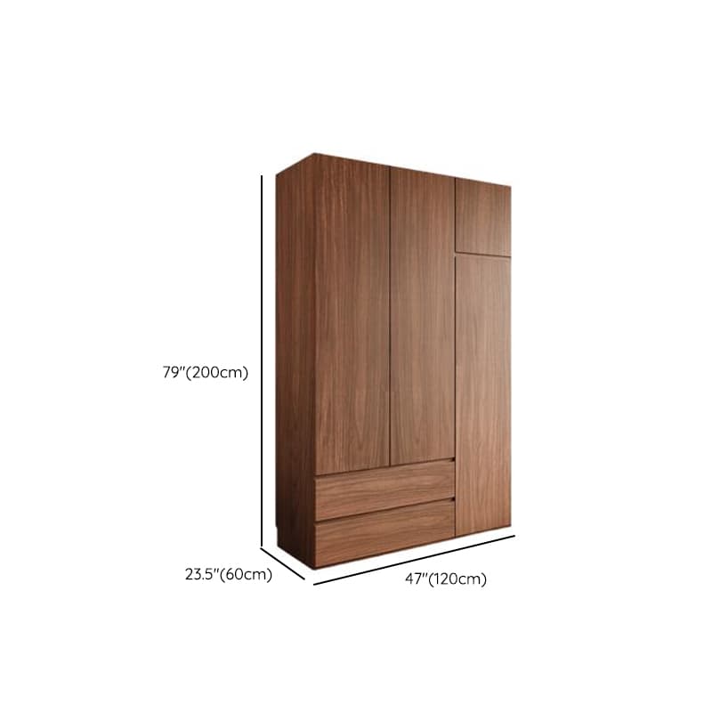 Acorn Minimalist Natural Wood Independent Wardrobe Closet with Soft Close Drawer, Soft Close Door, and Interior Shelves thumbnail 10