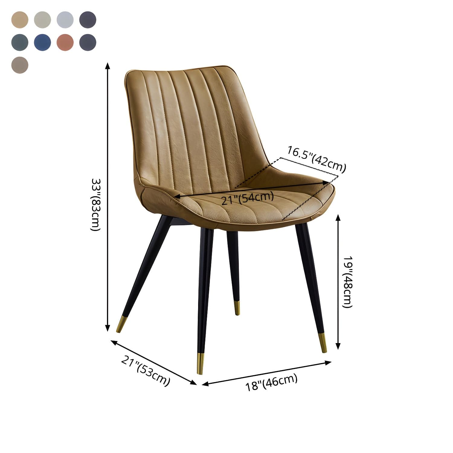 Scandinavian Leather Restaurant Side Chair Matte Finish Parsons Dining Chair thumbnail 24