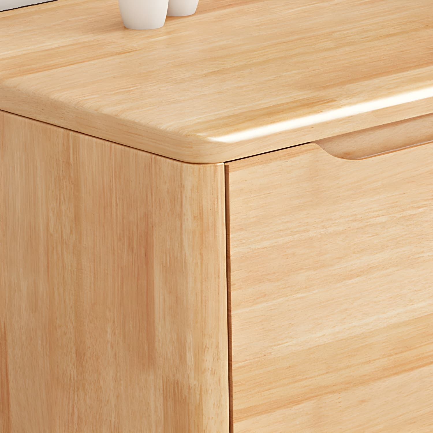 Scandinavian Open Shelf TV Console 2-Cabinet TV Stand with Soft Close Drawers thumbnail 9