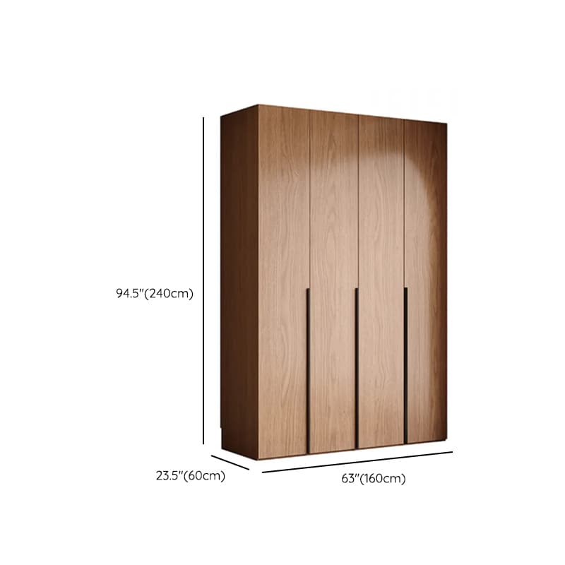 Cocoa Art Deco Self-supporting Cabinet Armoire with Soft Close Drawer, Interior Shelves, and Hanging Rod thumbnail 17