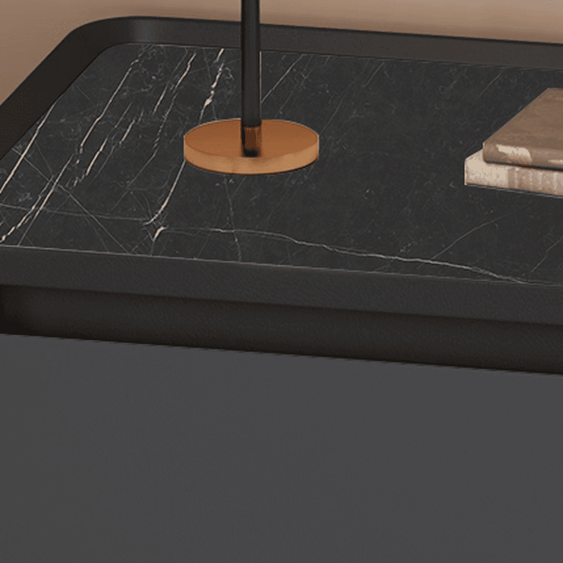 Stylish Bedside Cabinet Nightstand with 2 Drawers and Sintered Stone Countertop thumbnail 11