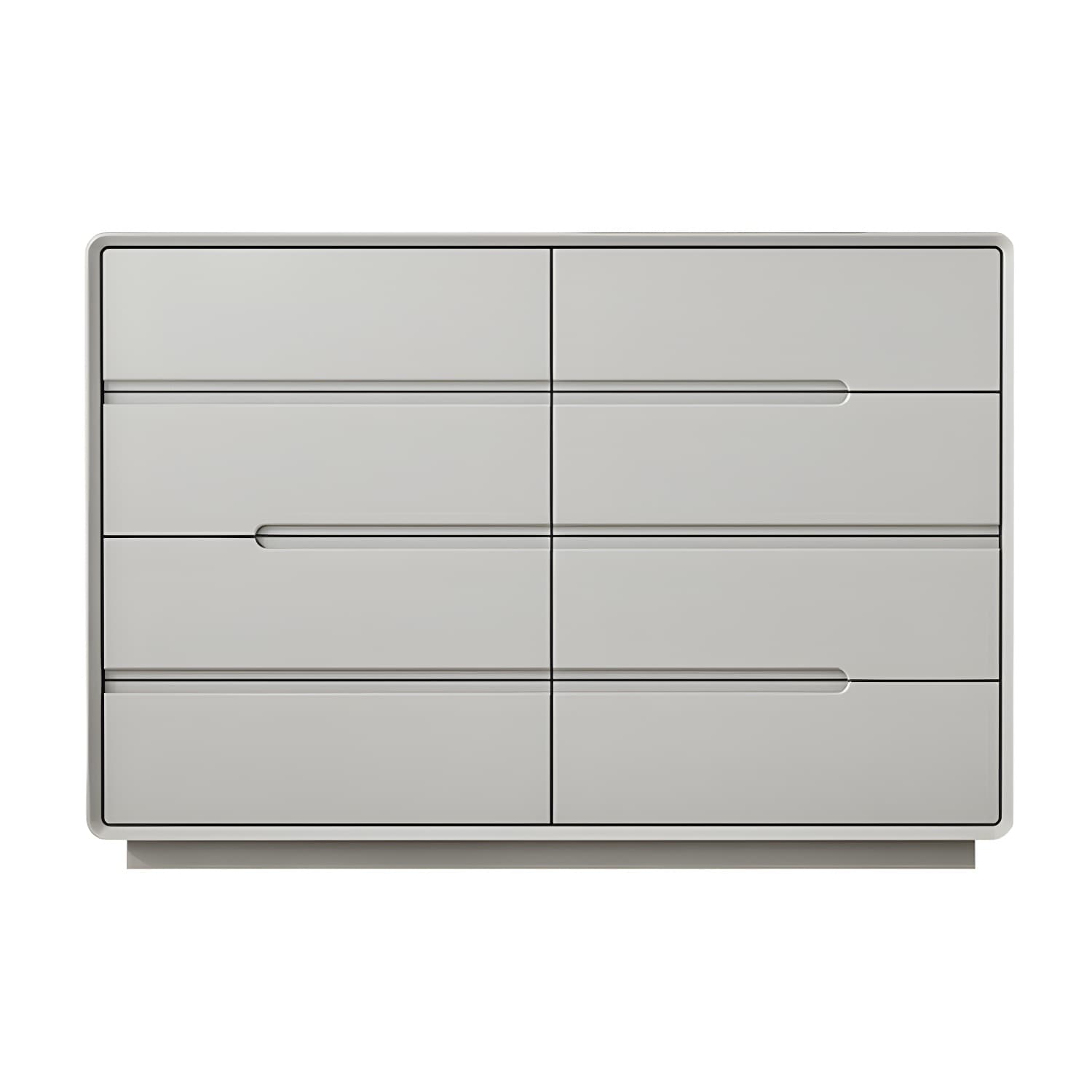 Light Oak Modern Dresser with Solid Wood Construction and Soft-Close Drawers