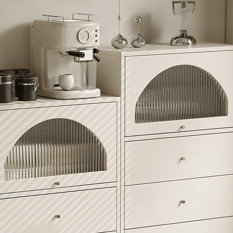 Chalk Casual Composite Wood Combo Dresser for Parlor with 6/3/5 Drawers and Hutch in Vertical Orientation thumbnail 8