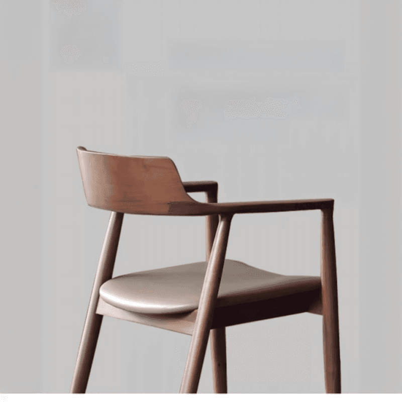 Casual Arm Chair with Uncovered Back, Upholstered, Walnut Timber Legs, Armrest, and Firm Stability thumbnail 11