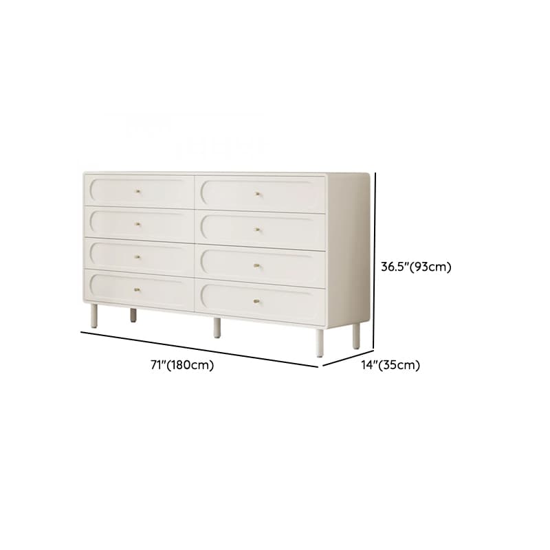 Chalk Casual Natural Wood Bachelor Chest/Console Dresser with 4/8 Drawers in Vertical/Horizontal Orientation thumbnail 10