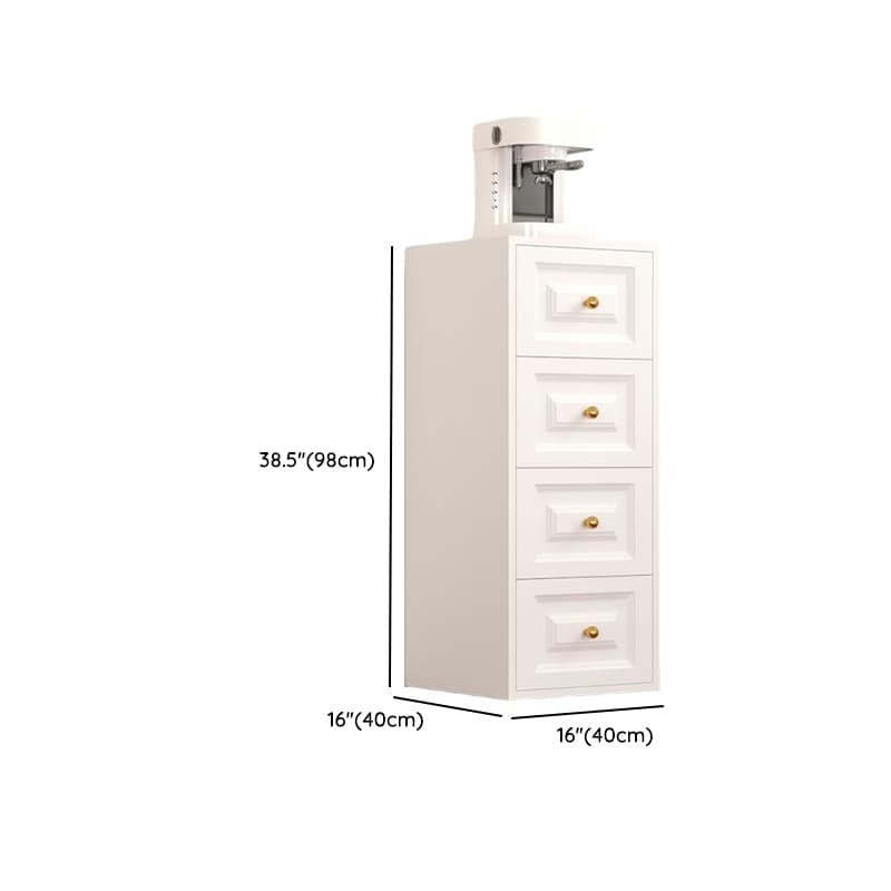 White Simple Iron Lingerie Chest/Bachelor Chest with 5/4/3 Drawers in Vertical/Horizontal Orientation thumbnail 12