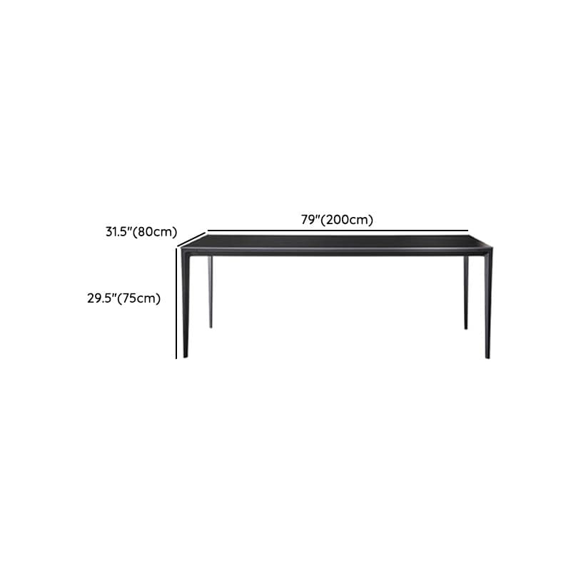 Elegant Industrial Style Dining Set in Black - 7 Piece with Metal Material thumbnail 14
