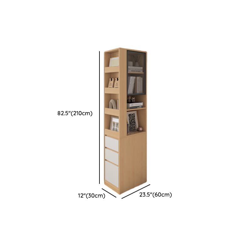 Modern Simple Style Rectangular Decorative Cabinet with 4 Exterior Shelves, Lumber Countertop in Wood Color, Soft Close Drawer, and Stain Resistant thumbnail 8
