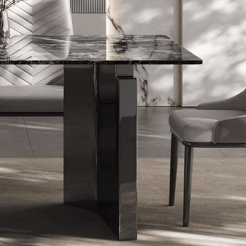 Dining Table Set with Marble Slab Top for 6 People/4 People in Multicolor thumbnail 7