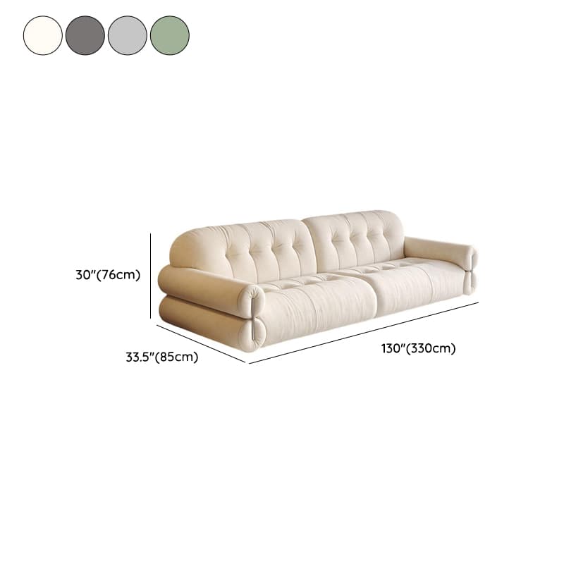 Modern Solid Color Tear Resistant Standard Sofa in Grey/Auburn/Ivory for 4-seater/Seats 5/3-seater thumbnail 20