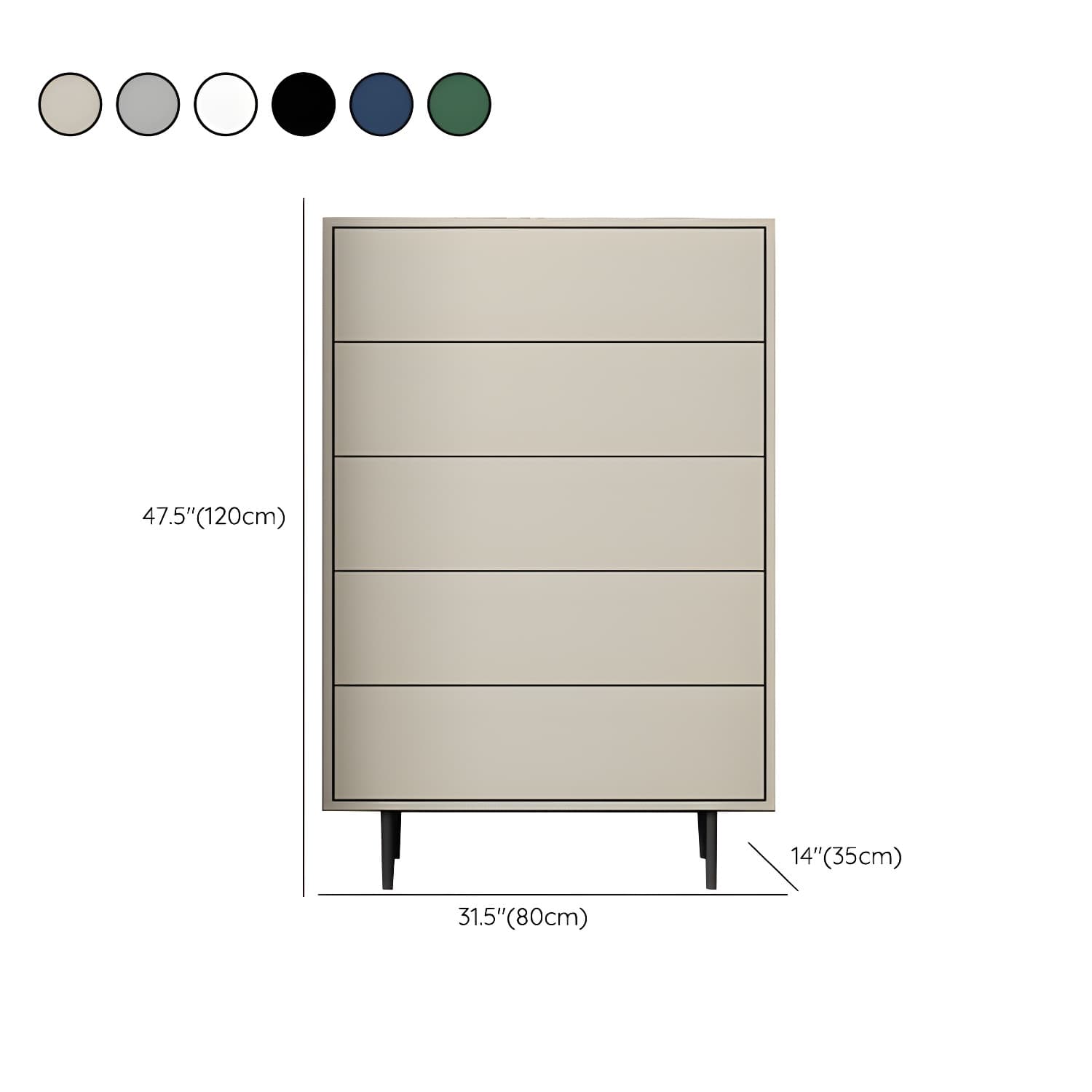 13.65-inch W Modern Storage Chest Dresser Manufactured Wood Storage Chest thumbnail 19
