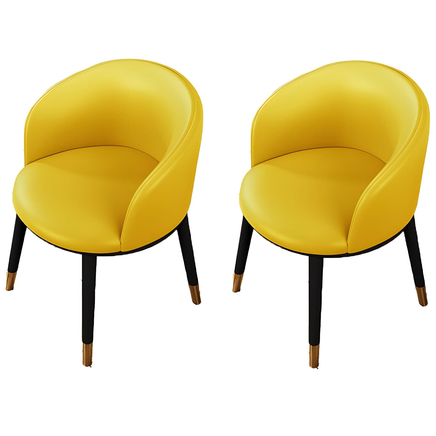Contemporary Leather Home Arm Chair Solid Back Matte Finish Dining Chair thumbnail 21