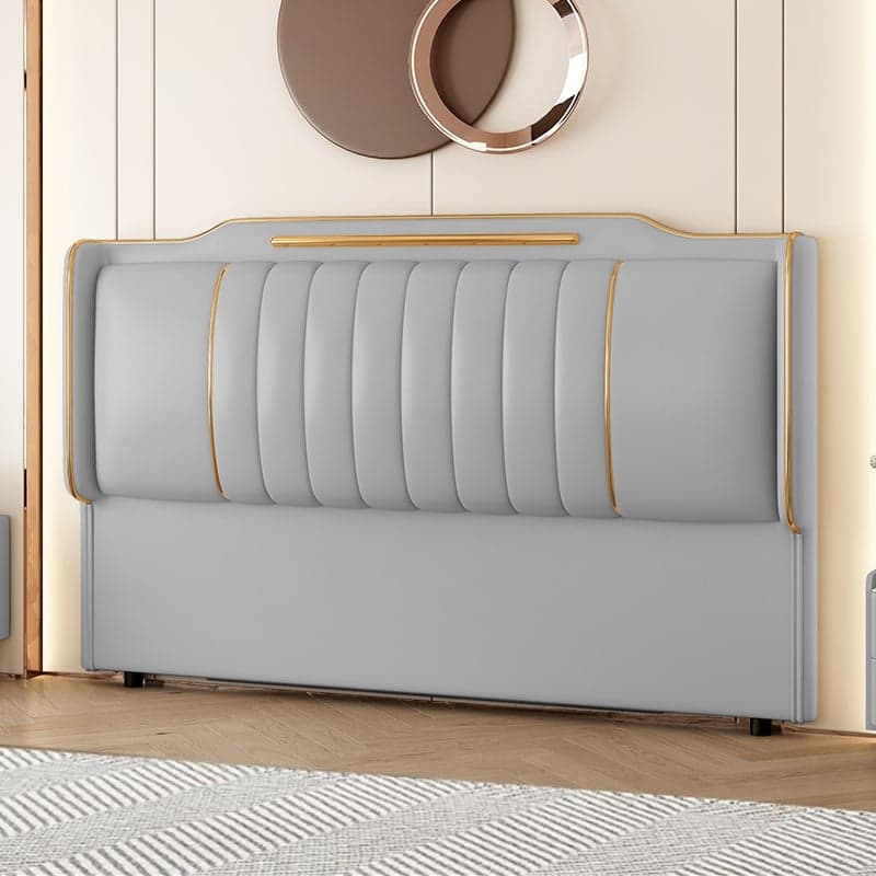 Simplistic Style Wingback Headboard with No Distressing in Pine Wood, Featuring Camelback Shape for King/Queen/Full Bed, Sponge Upholstery Fill, and Standard Height thumbnail 7