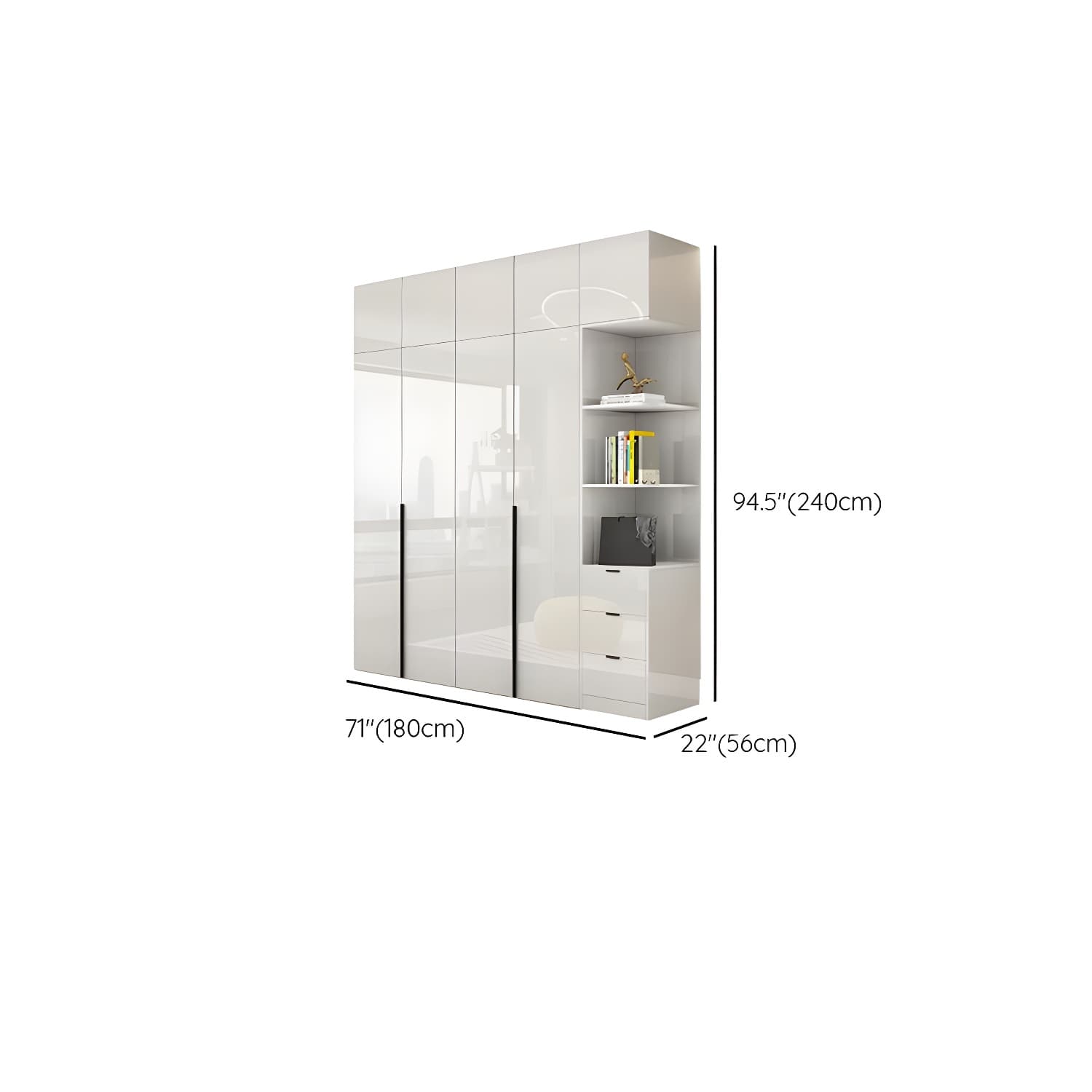 Modern Simple Style Double Door Storage Wardrobe for Bedroom thumbnail 25