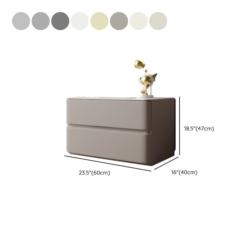 Postmodern Bedside Cabinet Nightstand with 2 Drawers thumbnail 15