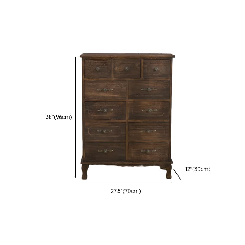 French Wood Vertical Console Dresser with 9 Drawers/7 Drawers/10 Drawers thumbnail 35