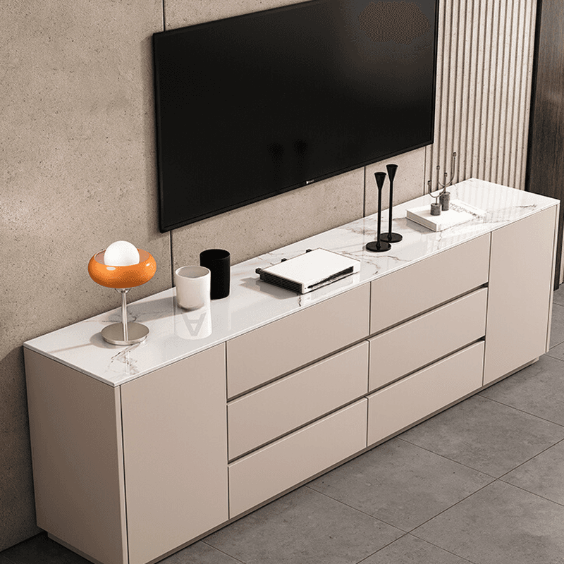 2-Door & 6 Drawers Rectangular TV Stand with Changeable Shelf for Sitting Room, 3 Tiers thumbnail 9