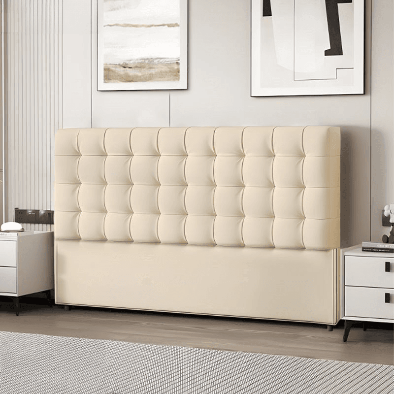 Modish No Distressing Button-tufted Panel Headboard in Rectangle Shape for King/Queen/Full Bed with Sponge Upholstery Fill and Standard Height thumbnail 1