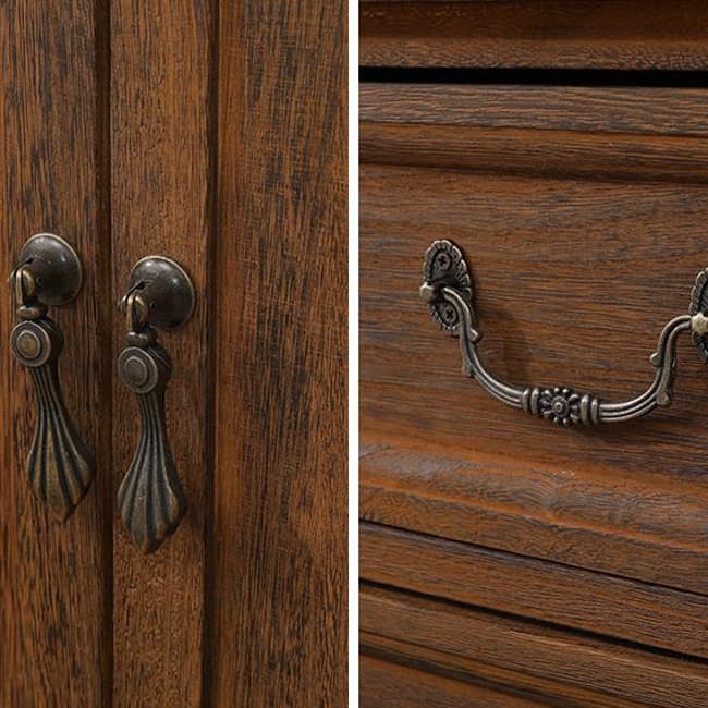 23.6'' Wood 1 Cabinet with Drawers Traditional Accent Cabinet in Distressed Finish thumbnail 11