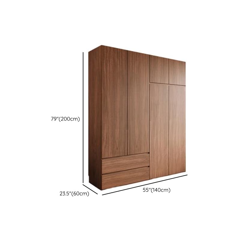 Acorn Minimalist Natural Wood Independent Wardrobe Closet with Soft Close Drawer, Soft Close Door, and Interior Shelves thumbnail 11
