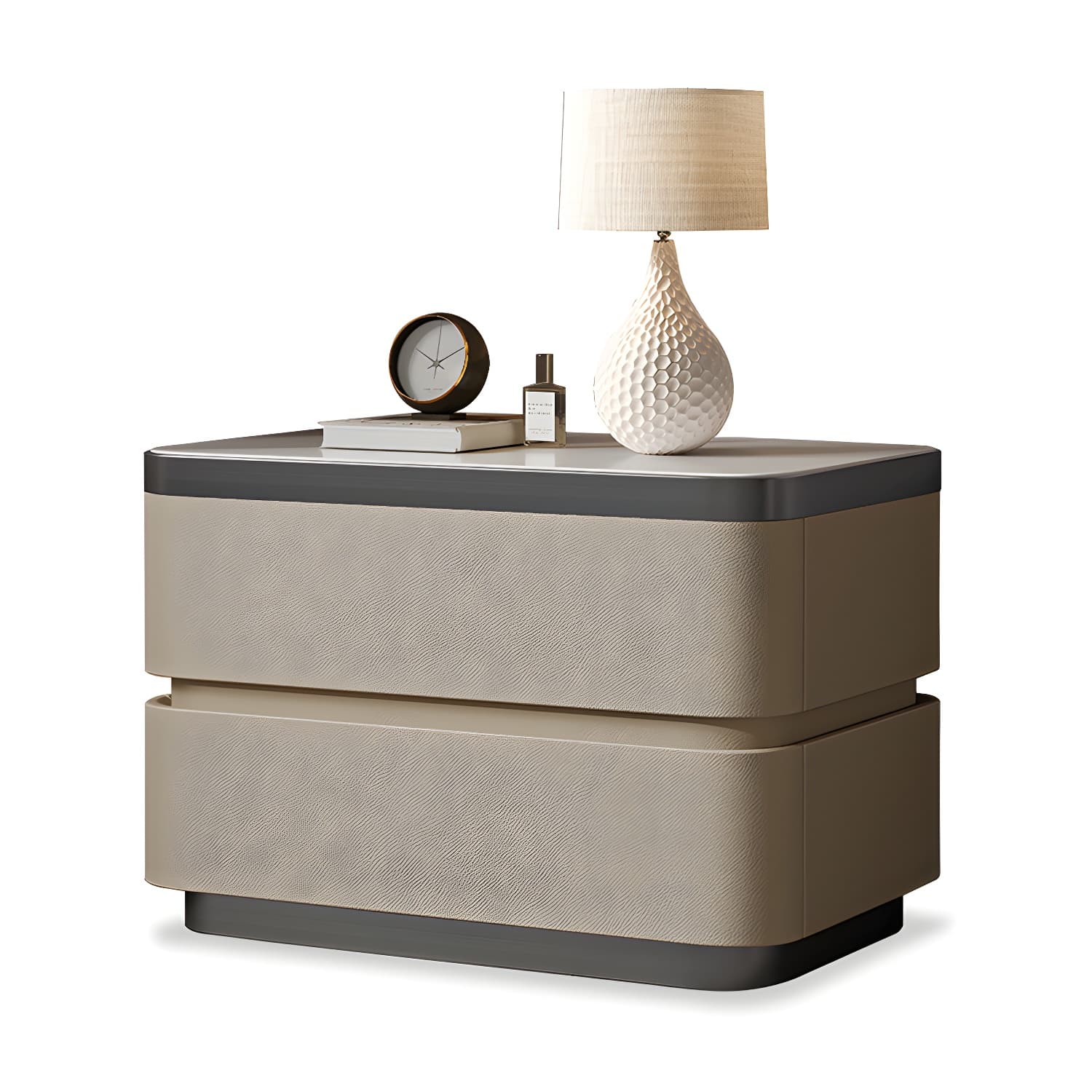 Scandinavian Bedside Cabinet Made of Solid Wood with Two Drawers for Bedroom thumbnail 15