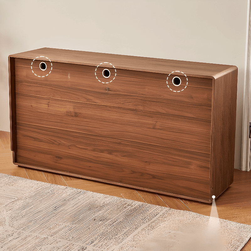 Simplistic Standard/Narrow Sideboard with 3 Drawers, 3 Shelves, Compartment, 2 Doors & Closet thumbnail 14
