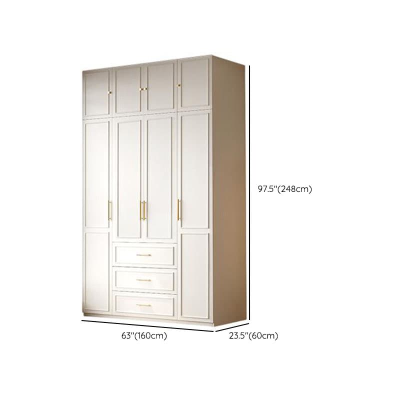 Modern Manufactured Wood Standalone Almirah with Soft Close Drawer, Soft Close Door, Interior Shelves, and Hanging Rod thumbnail 15