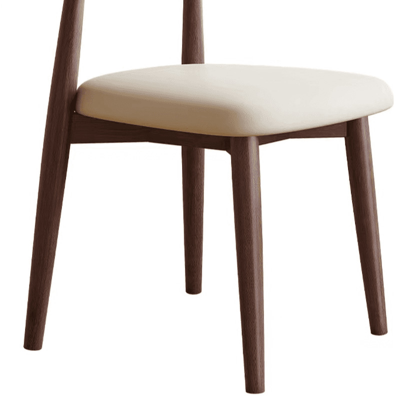 Modern Padded Armless Chair with Lumber Legs and Low Back thumbnail 10