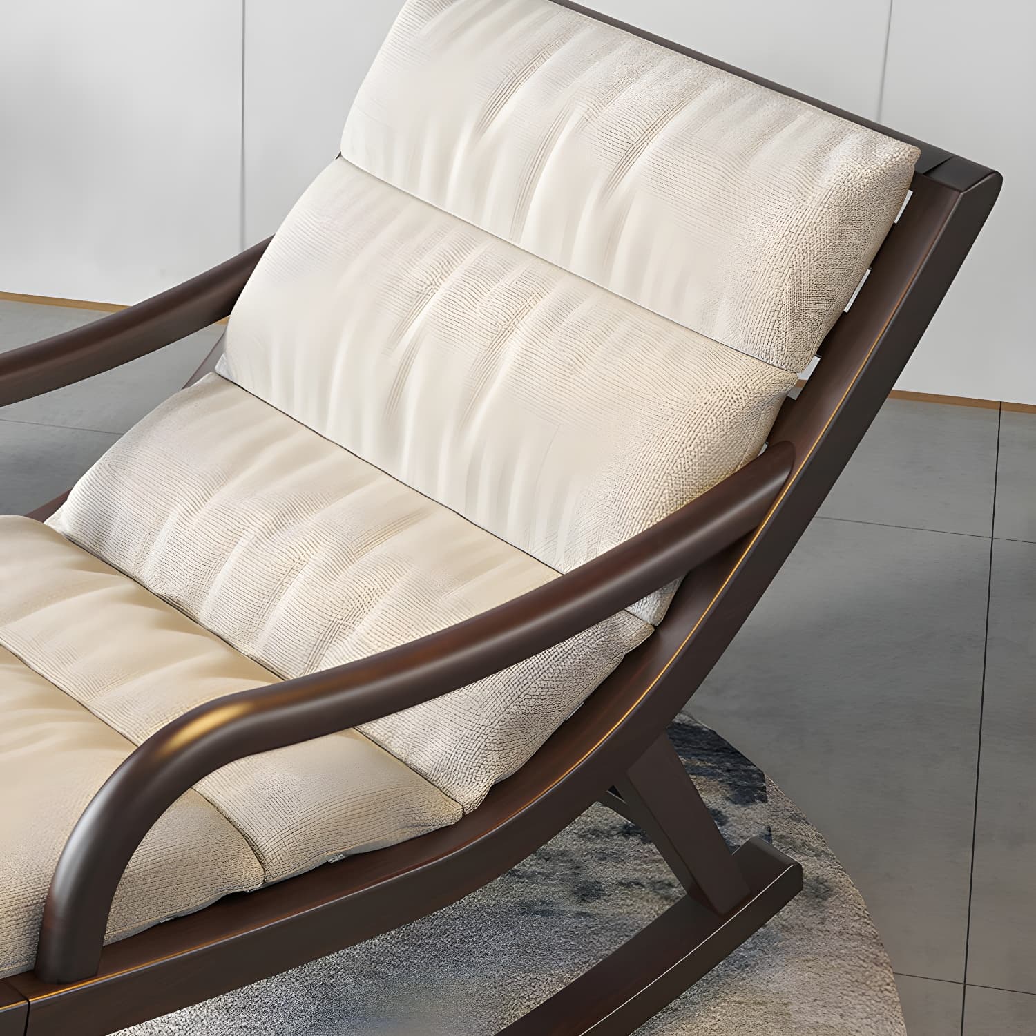 Reclining Solid Wood Living Room with Dark Legs Traditional Rocking Chair thumbnail 12