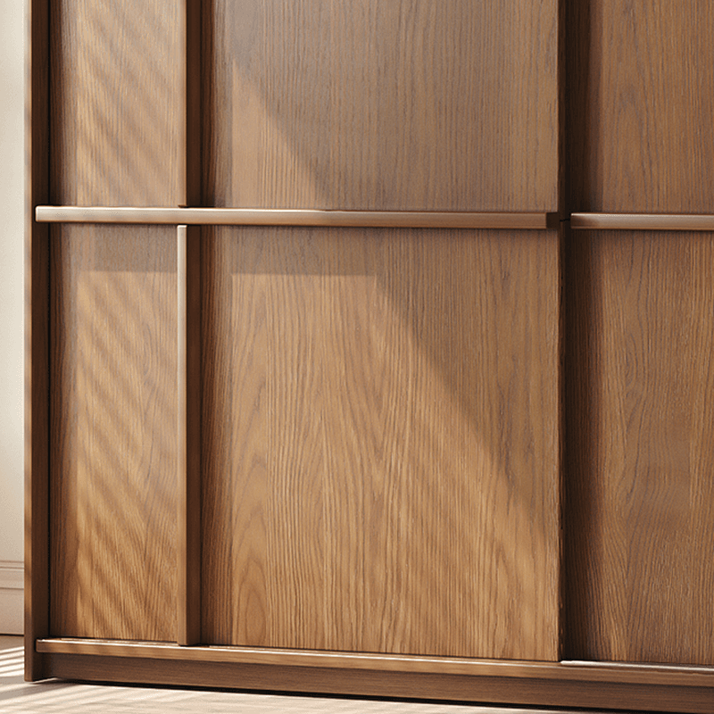 Stylish Coffee Modern Lumber Standalone Armoire Cabinet with Soft Close Drawers and Doors, Interior Shelves thumbnail 5