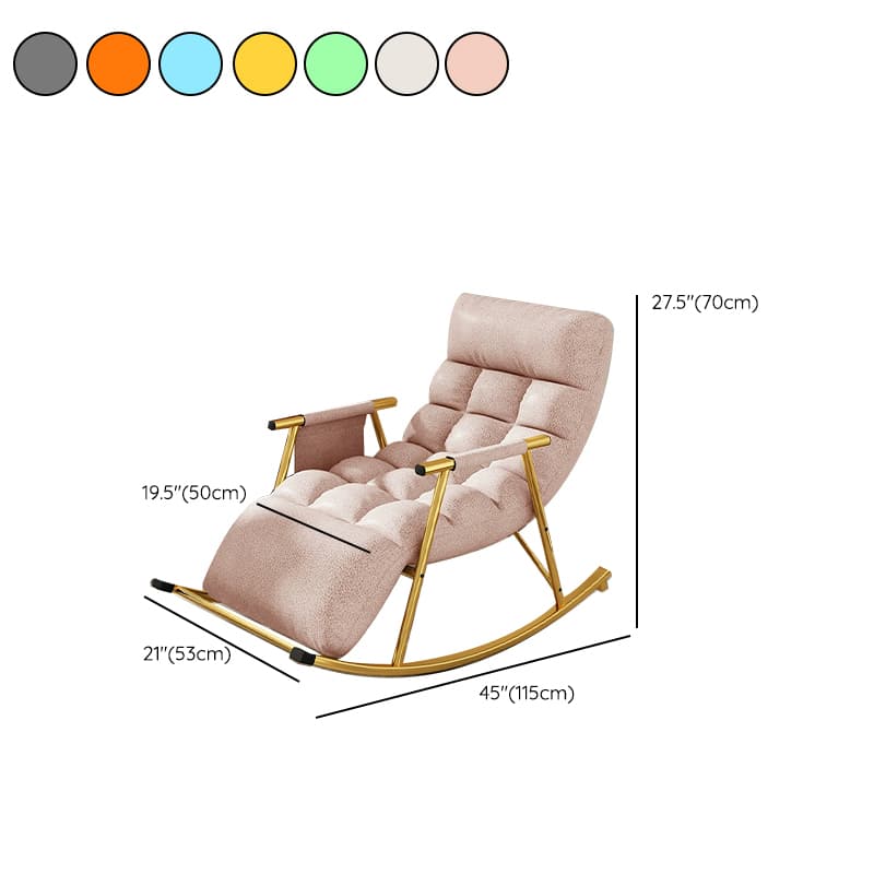 Chic Indoor Modern Rocking Chair - Upholstered, with Tuft and Track Arms, Seats One thumbnail 19